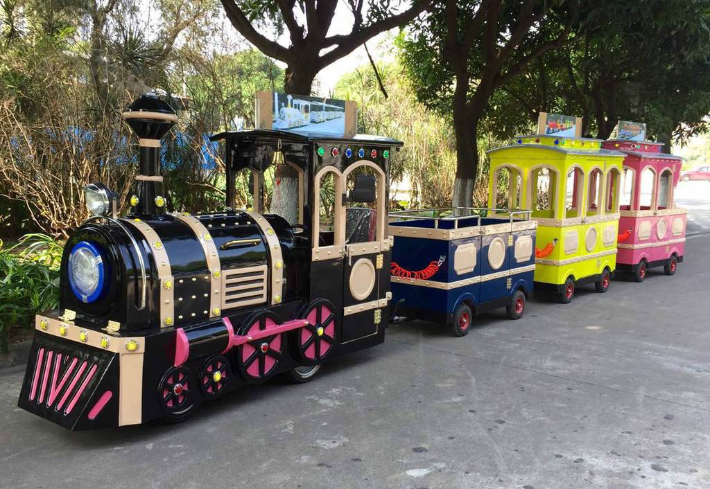 合水景区广商场无轨观光小火车电动儿童游乐设备小火车可坐人户外玩具